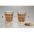 Double wall glass tea cup